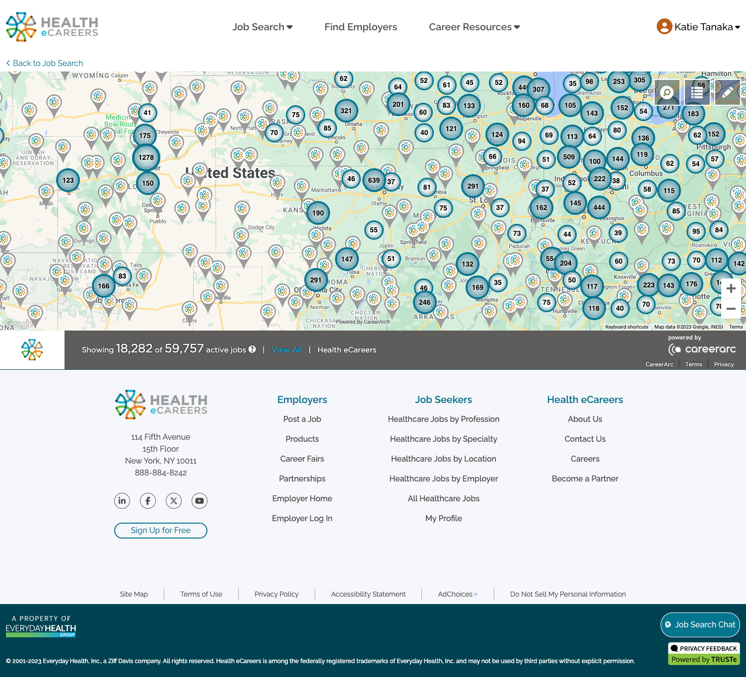 the desktop version of the previous map search