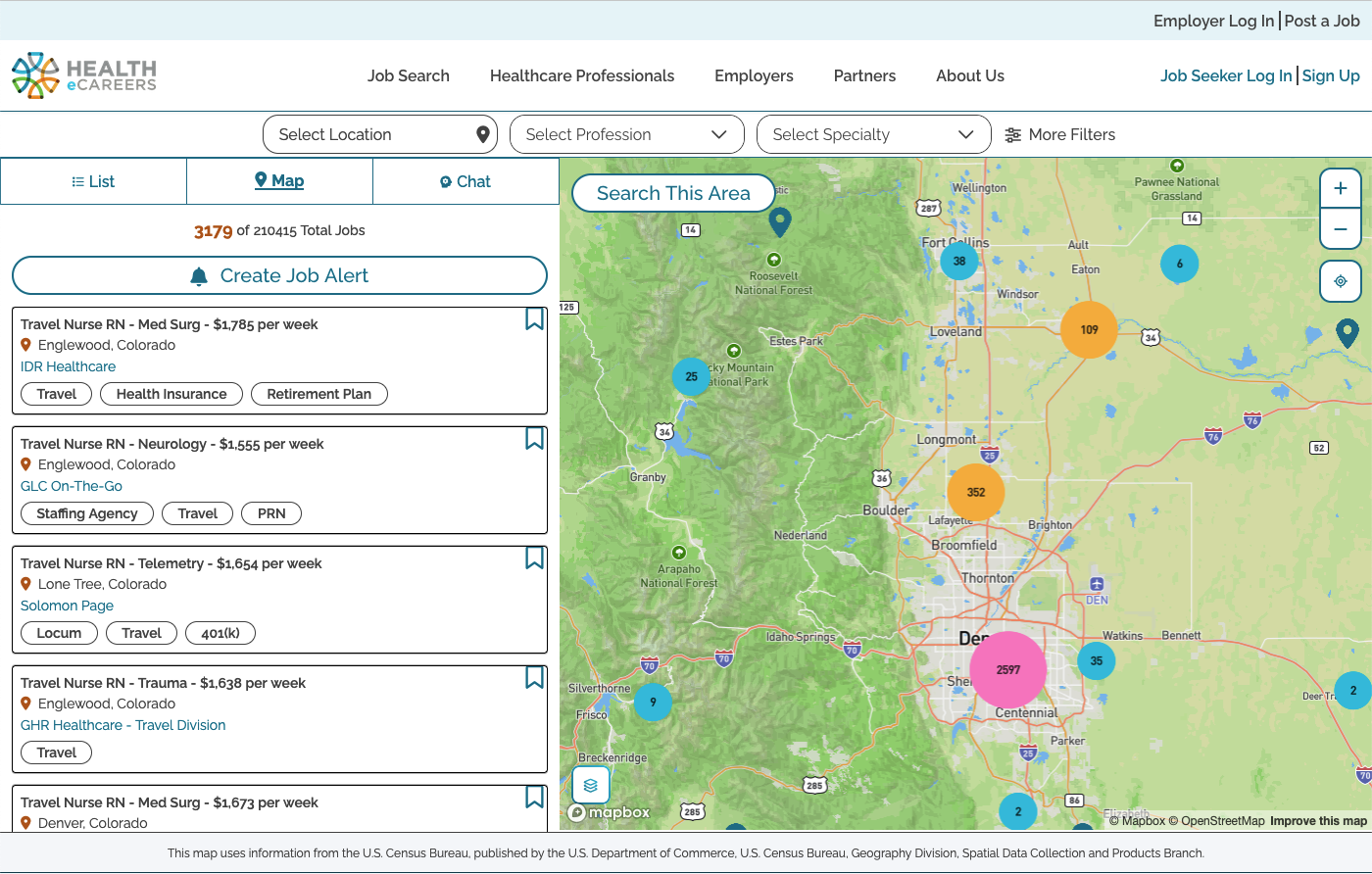 the desktop version of the map search